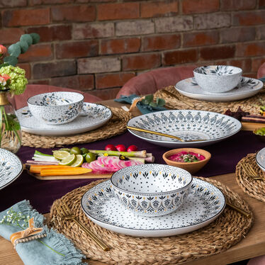 Sara Miller Artisanne Noir Set of 4 Medium Bowls